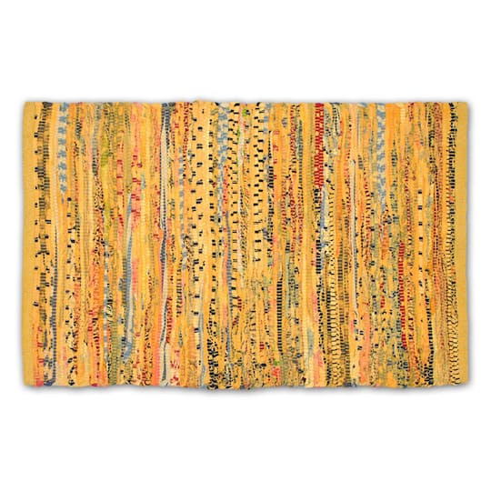 DII® Multi Mustard Rag Rug, 20" x 31.5"